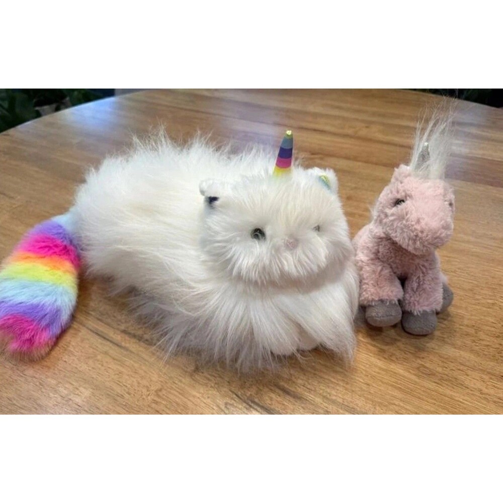 Lot 2 Douglas plush unicorn unicat unicorn ziggy rainbow fuzzle cat #4477, #4285
